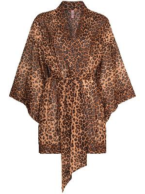 Agent Provocateur Kittie leopard print short robe