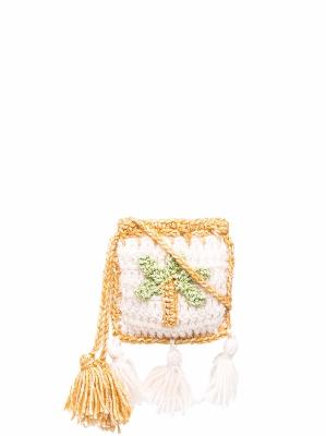 Alanui knitted tassel-detail purse