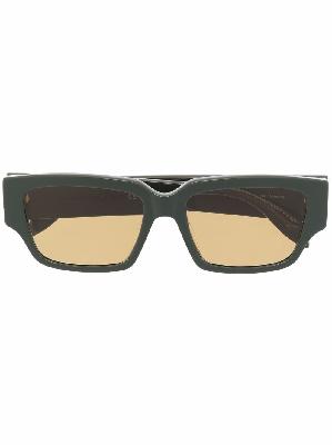 Alexander McQueen logo-print rectangle-frame sunglasses