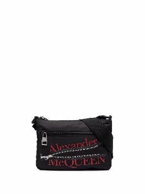 Alexander McQueen logo-print crossbody zip pouch