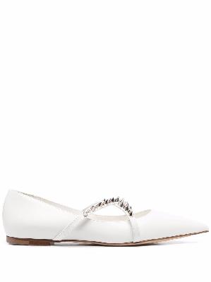 Alexander McQueen pointed leather ballerina shoes