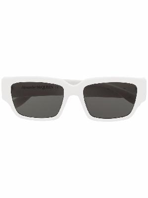 Alexander McQueen logo-arm rectangle-frame sunglasses