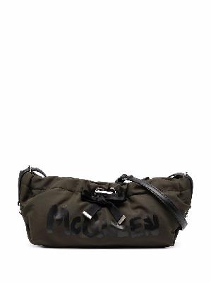 Alexander McQueen logo print pouch shoulder bag