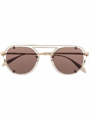 Alexander McQueen tinted pilot sunglasses
