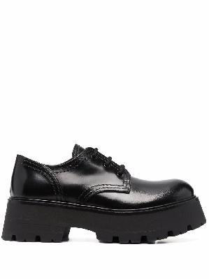 Alexander McQueen patent leather Derby shoes