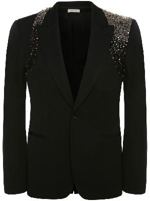 Alexander McQueen Harness embellished suit jacket