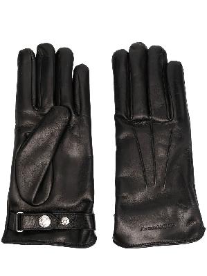 Alexander McQueen logo-debossed leather gloves
