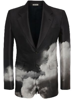 Alexander McQueen Storm Sky print suit jacket