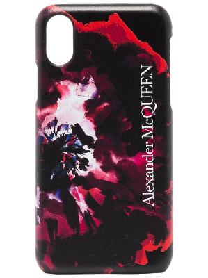 Alexander McQueen rose-print iPhone XS CSS leather case