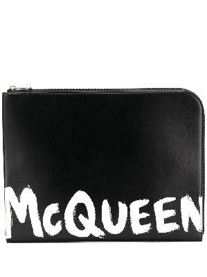 Alexander McQueen logo printed clutch