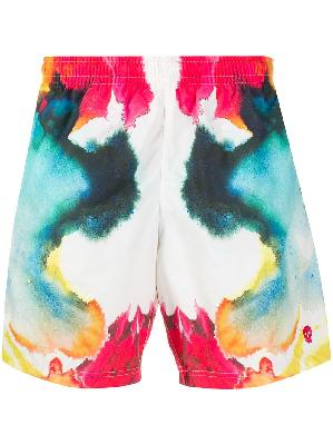Alexander McQueen watercolour effect swim shorts