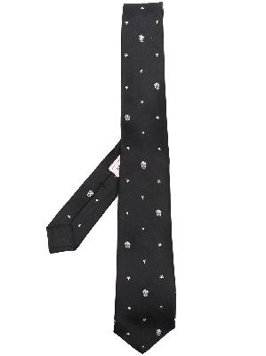 Alexander McQueen star-embroidered silk tie