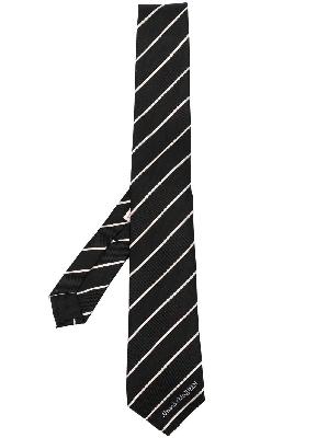 Alexander McQueen stripe-print silk tie