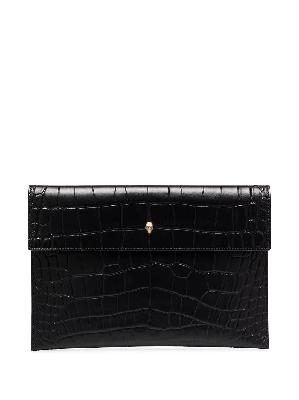 Alexander McQueen croc effect envelope clutch bag