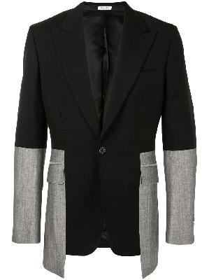 Alexander McQueen two-tone single-breasted suit jacket
