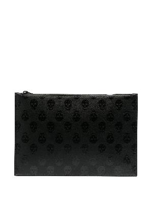 Alexander McQueen skull-print zipped clutch bag