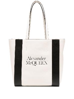 Alexander McQueen panelled logo tote bag