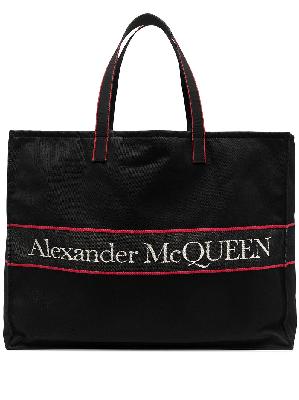 Alexander McQueen East West logo tote bag