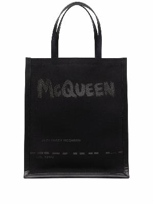 Alexander McQueen logo print tote bag