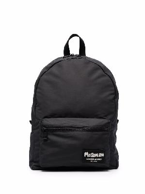 Alexander McQueen logo-patch pocket backpack