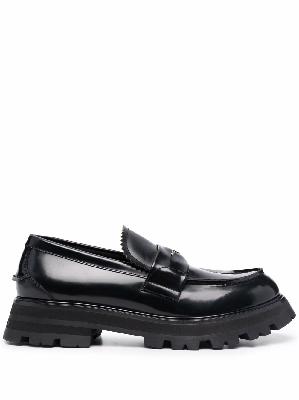 Alexander McQueen ridged leather loafers