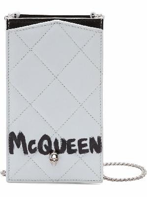 Alexander McQueen quilted phone case on chain