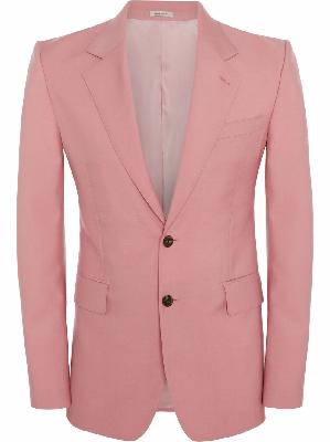 Alexander McQueen single-breasted wool-mohair suit jacket