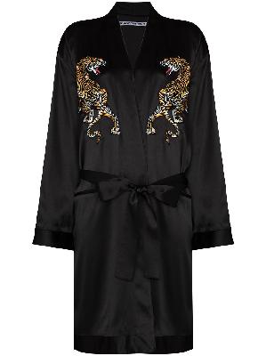 Alexander Wang tiger-embroidered belted robe