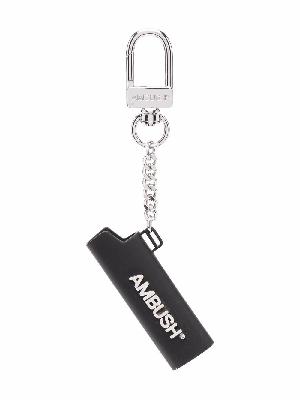 AMBUSH logo-lettering lighter case keychain