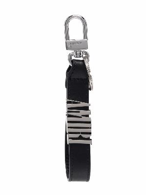 AMIRI logo-plaque keychain