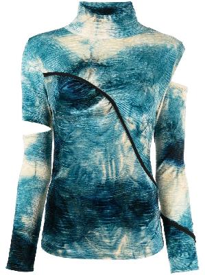 Andersson Bell tie dye-print knitted top