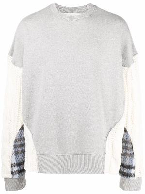 Andersson Bell knitted patchwork sweatshirt