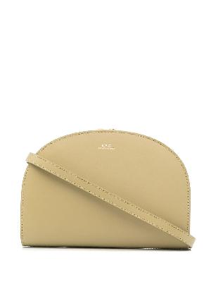 A.P.C. logo-print leather shoulder bag