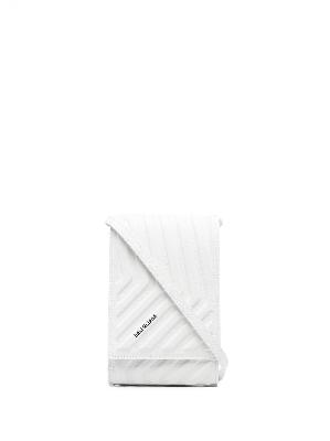 Balenciaga logo-print leather shoulder bag