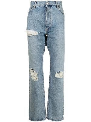 Balenciaga Destroyed Normal straight-leg denim jeans
