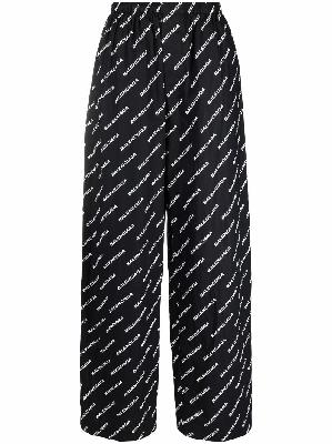 Balenciaga logo print pyjama trousers
