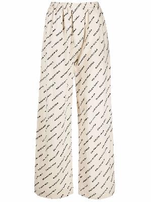 Balenciaga logo print pyjama trousers