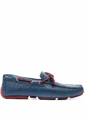 Bally lace-up leather loafers
