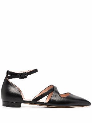 Bally cut-out leather ballerina shoes