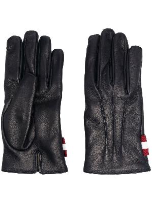 Bally logo-patch leather gloves
