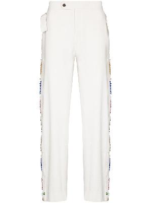 BODE bead-embellished straight-leg trousers