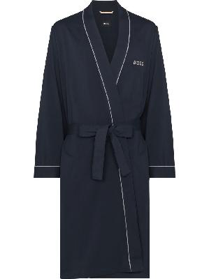 BOSS embroidered-logo lounge robe