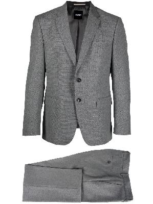 BOSS micro check single-breasted suit