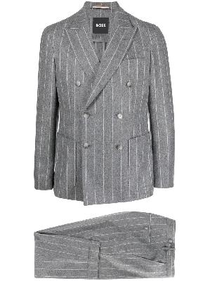 BOSS striped double-breasted suit