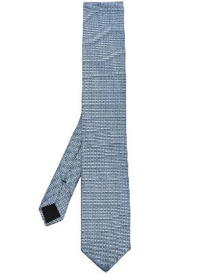 BOSS micro-pattern silk tie