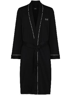 BOSS logo-embroidered cotton robe