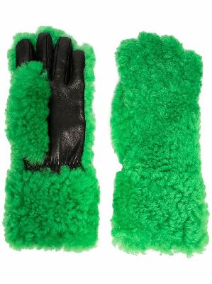 Bottega Veneta textured panelled gloves