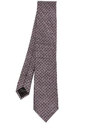 Brioni houndstooth print tie