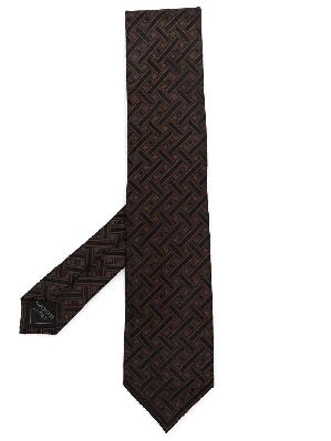 Brioni patterned silk tie