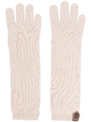 Brunello Cucinelli fine-knit cashmere gloves